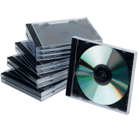 Q Connect Black Clear CD Jewel Case 10 Pack 135364 F