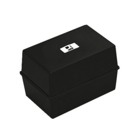 Q Connect Card Index Box 203mm x 127mm Black 100781 F