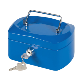Q Connect Cash Box 6 Inch Blue 109235 F