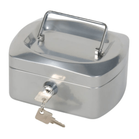 Q Connect Cash Box 6 Inch Universal Coin Tray Silver KF03316 F