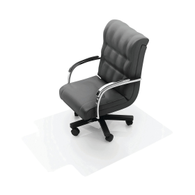 Q Connect Chair Mat Studded Underside for Secure Grip 1219mm x 920mm x 2mm PVC Clear 119590 F