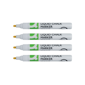 Q Connect Chalk Markers Medium Tip White 4 Pack 830767 F