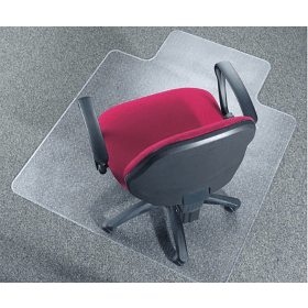 Q Connect Clear Chair Mat Studded Underside for Secure Grip 1346mm x 1143mm x 2mm PVC 115651 F