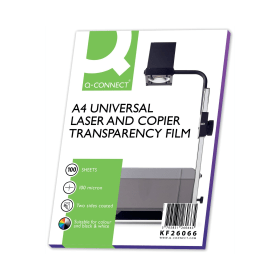 Q Connect Clear Over Head Projector Film 100 Pack 128238 F