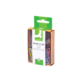 Q Connect Coloured Paperclips 32mm 750 Pack KF02023Q 116967 F