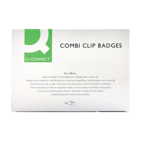 Q Connect Combination Badge 54x90mm 50 Pack KF01567 134407 F