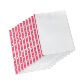 Q Connect Delux Side Opening Punched Pocket A4 Clear 25 Pack 143865 F