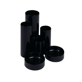 Q Connect Desk Tidy 6 Compartments Black MPTUBKPBLK 141484 F