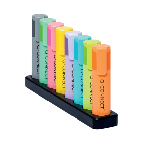 Q Connect Deskset Highlighter Assorted 8 Pack 766966 F