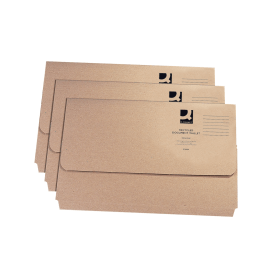 Q Connect Document Wallet A4 Foolscap Buff 50 Pack 106840 F