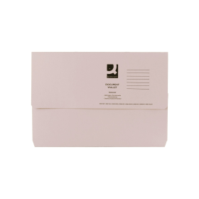 Q Connect Document Wallet Foolscap Buff 50 Pack 114051 F