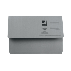 Q Connect Document Wallet Foolscap Grey 50 Pack 103042 F