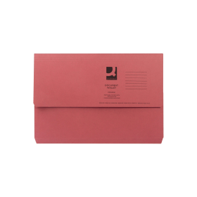 Q Connect Document Wallet Foolscap Red 50 Pack 119123 F
