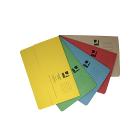 Q Connect Document Wallets Foolscap Assorted 50 Pack 103506 F