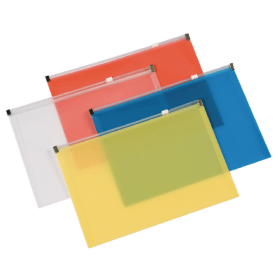 Q Connect Document Zip Wallet A5 Assorted 20 Pack