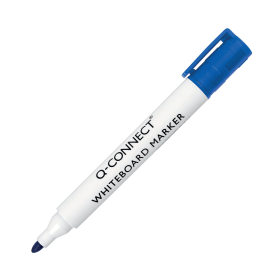 Q Connect Drywipe Marker Pens Bullet Tip 2 3mm Line Blue 10 Pack 112024 F