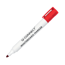 Q Connect Drywipe Marker Pens Bullet Tip 2 3mm Line Red 10 Pack 100275 F
