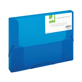 Q Connect Elasticated Folder 25mm A4 Blue 102333 F