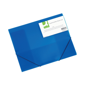 Q Connect Elasticated Folder 3 Flap A4 Blue 111340 F