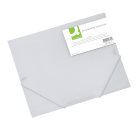 Q Connect Elasticated Folder 3 Flap A4 Clear 105608 F