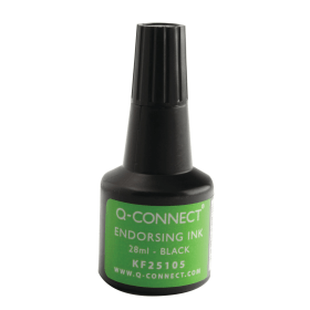 Q Connect Endorsing Ink 28ml Black 10 Pack 469512 F
