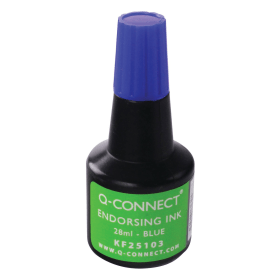 Q Connect Endorsing Ink 28ml Blue 10 Pack 469510 F