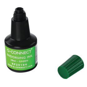 Q Connect Endorsing Ink 28ml Green 10 Pack 469511 F