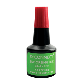Q Connect Endorsing Ink 28ml Red 10 Pack 469513 F