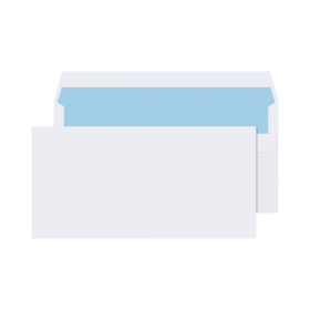 Q Connect Envelopes Plain Wallet Self Seal 80gsm DL White 1000 Pack KF3454 123166 F