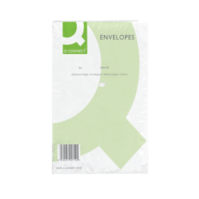 Q Connect Envelopes Pocket Peel and Seal 100gsm C5 White 500 Pack 280224 F