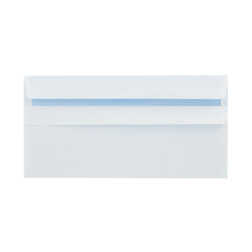 Q Connect Envelopes Recycled Self Seal 100gsm DL White 500 Pack 107322 F