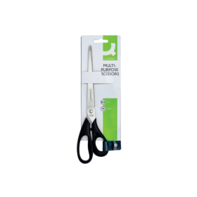 Q Connect Ergonomic Scissors 255mm Stainless Steel Blades Black Handle 128304 F