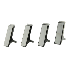 Q Connect Executive Letter Tray Risers 98mm Black 4 Pack 141437 F