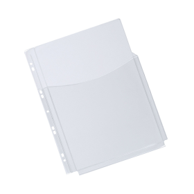 Q Connect Expanding 3 4 Length Front Punched Pocket Clear A4 5 Pack KF00139 158142 F