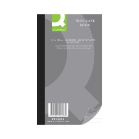 Q Connect Feint Ruled Triplicate Book 210mm x 127mm 175148 F