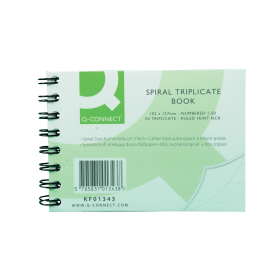 Q Connect Feint Ruled Wirebound Triplicate Book 102mm x 127mm 150194 F