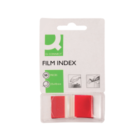 Q Connect Film Index Page Markers 25mm x 45mm Red 50 Tabs 137691 F