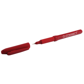 Q Connect Fineliner Pen 0.4mm Red 10 Pack 122464 F