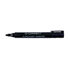 Q Connect Flipchart Marker Pen Bullet Tip Black 10 Pack KF15392 382661 F