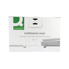Q Connect Foolscap Tabbed Suspension Files Foolscap Green 10 Pack 130189 F