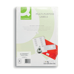 Q Connect Full Face CD DVD Labels 117mm Diameter x 50 2 Per Sheet White 100 Pack 127903 F
