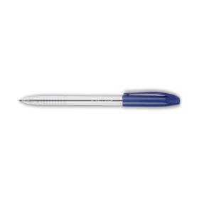 Q Connect Grip Stick Ballpoint Pen Medium 0.5mm Line Blue 20 Pack 113710 F