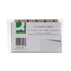 Q Connect Guide Card 5x3 Inch A Z Buff 25 Pack 617133 F