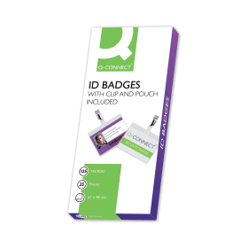 Q Connect Hot Laminating ID Badge with Clip 25 Pack 127319 F