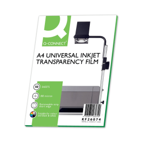 Q Connect Inkjet Over Head Projector Film 50 Pack 117179 F