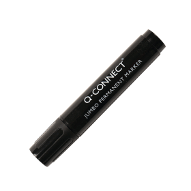 Q Connect Jumbo Permanent Marker Chisel Tip Black 10 Pack 131725 F
