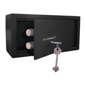 Q Connect Key Operated Safe 6 Litre Black KF10474 F