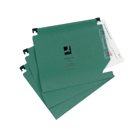 Q Connect Lateral File 15mm Foolscap Green 25 Pack 156473 F