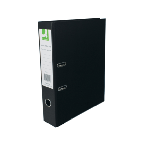 Q Connect Lever Arch File Paperbacked Foolscap Black 10 Pack 101392 F