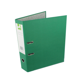 Q Connect Lever Arch File Paperbacked Foolscap Green 10 Pack 108570 F